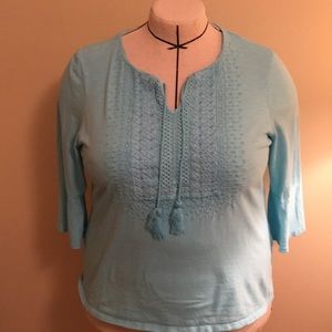Chico’s size turquoise 3 top.